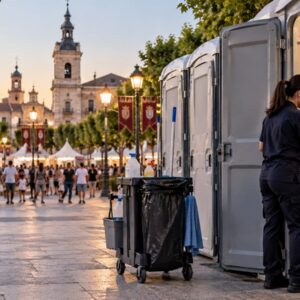 Emsal Servicios ha realizado un servicio extraordinario de limpieza de baños y aseos públicos para el Ayuntamiento de Alcalá de Henares, coincidiendo con las Ferias y Fiestas celebradas durante el mes de agosto. Emsal Servicios ha realizado un servicio extraordinario de limpieza de baños y aseos públicos para el Ayuntamiento de Alcalá de Henares, coincidiendo con las Ferias y Fiestas celebradas durante el mes de agosto.