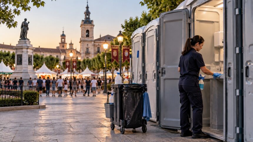 Emsal Servicios ha realizado un servicio extraordinario de limpieza de baños y aseos públicos para el Ayuntamiento de Alcalá de Henares, coincidiendo con las Ferias y Fiestas celebradas durante el mes de agosto. Emsal Servicios ha realizado un servicio extraordinario de limpieza de baños y aseos públicos para el Ayuntamiento de Alcalá de Henares, coincidiendo con las Ferias y Fiestas celebradas durante el mes de agosto.